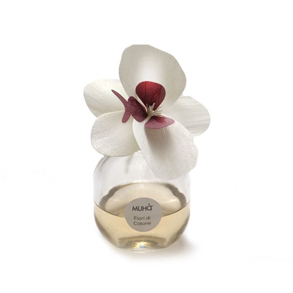 Orchidea design diffúzor Fehér 60 ml - Gyapotvirágok illat, MUHA