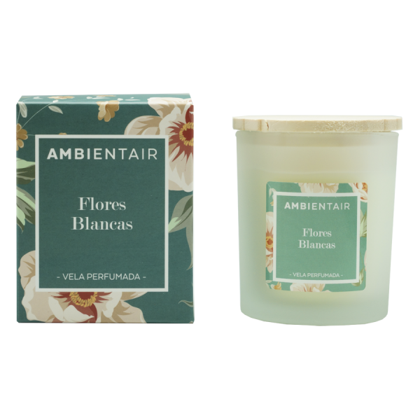 Ambientair Illatgyertya 30h Floral - Fehér virágok