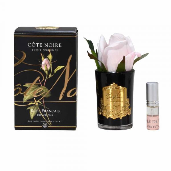 Rózsabimbó illat diffúzor pink, sötét üvegben - Rózsaszirmok illat, Cote Noire