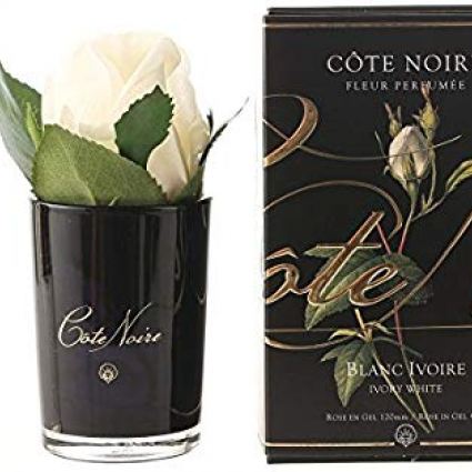 Rózsabimbó illat diffúzor fehér, sötét üvegben - Rózsaszirmok illat, Cote Noire