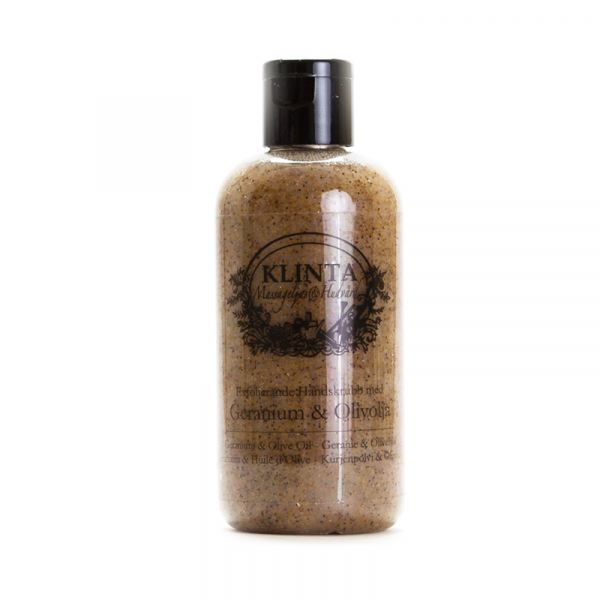 KLINTA Bőrradír kézre 100ml - Rózsamuskátli és olívaolaj illat