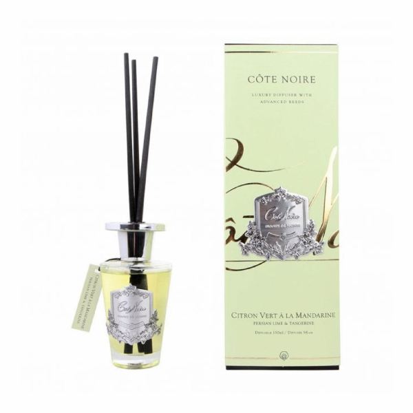Pálcás illatosító 150 ml - Perzsa lime & mandarin illat, ezüst címerrel, Cote Noire