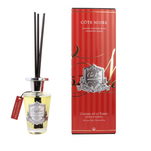 Cote Noire Pálcás diffúzor Silver 150ml - Konyak és dohány