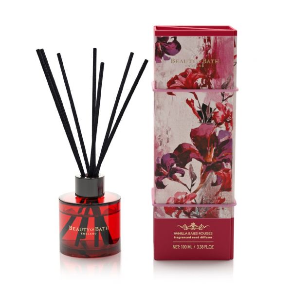 Pálcás illatosító diffúzor Beauty of Bath 100ml - Vanilla Baies Rouges illat, Somerset Toiletry