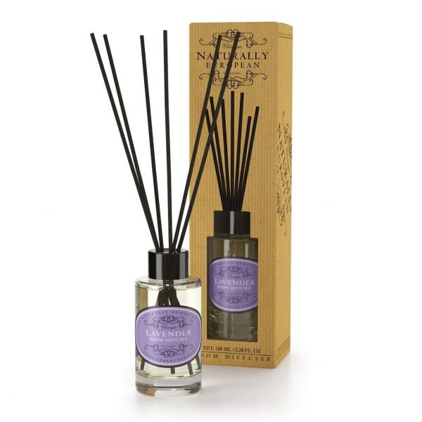 Pálcás illatosító diffúzor Naturally European 100ml - Levendula illat, The Somerset Toiletry