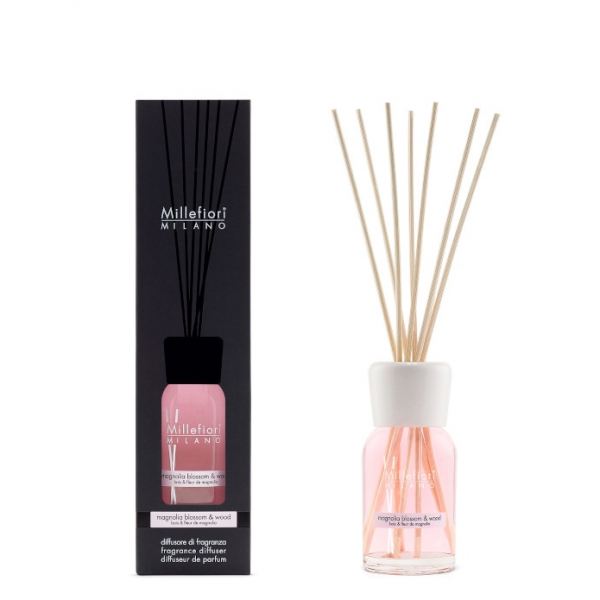 Diffuser with sticks 100ml - Magnolia Blossom & Wood, Millefiori