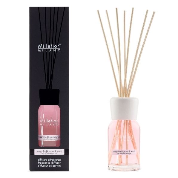 Diffuser with sticks 250ml - Magnolia Blossom & Wood, Millefiori