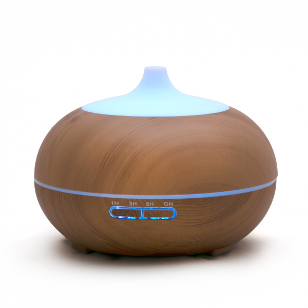 Fa mintázatú világosbarna ultrahangos aroma diffúzor - 550ml