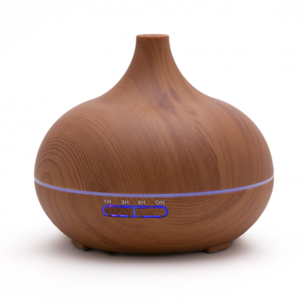 Teljes fa mintázatú világosbarna ultrahangos aroma diffúzor - 550ml