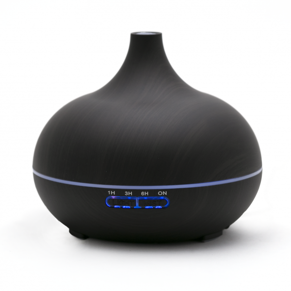 Teljes fa mintázatú sötétbarna ultrahangos aroma diffúzor - 550ml