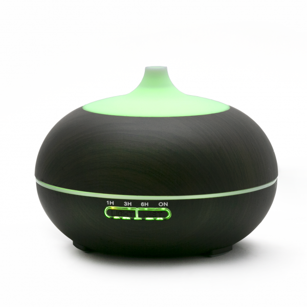 Fa mintázatú sötétbarna ultrahangos aroma diffúzor - 550ml