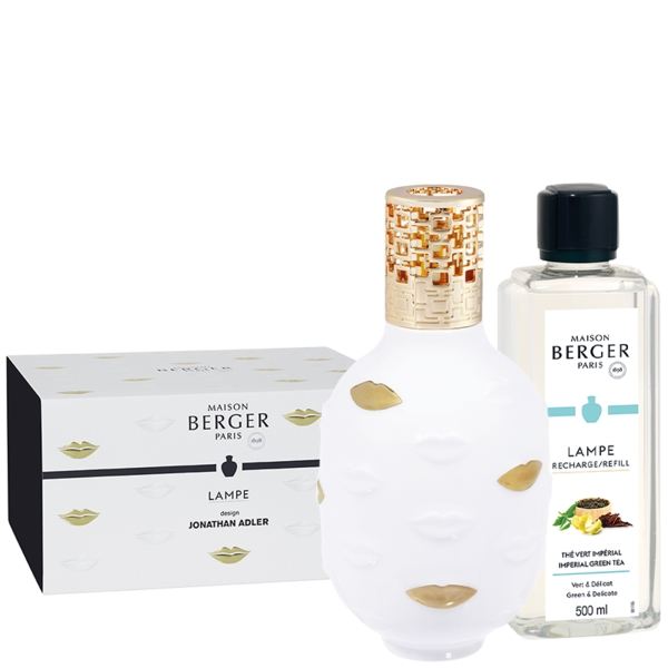 Maison Berger Paris Jonathan Adler Muse Porcelán Katalitikus Lámpa Szett 500ml - Császári Zöld Tea