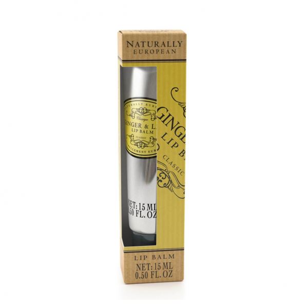 Ajakbalzsam Naturally European 15ml - Gyömbér és lime illat, The Somerset Toiletry