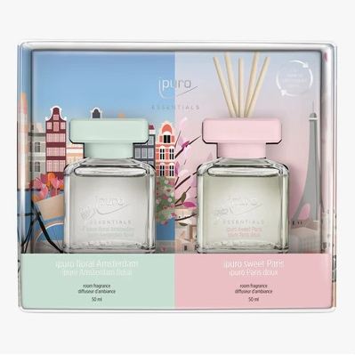 iPuro Pálcás illatosító Essentials 2x50ml - Párizs & Amszterdam